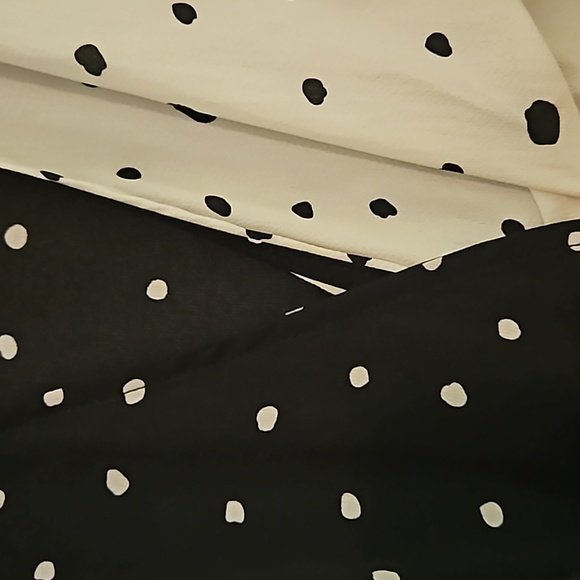 Papillon size L wrap black and white polka dot dress NWT - Picture 5 of 7
